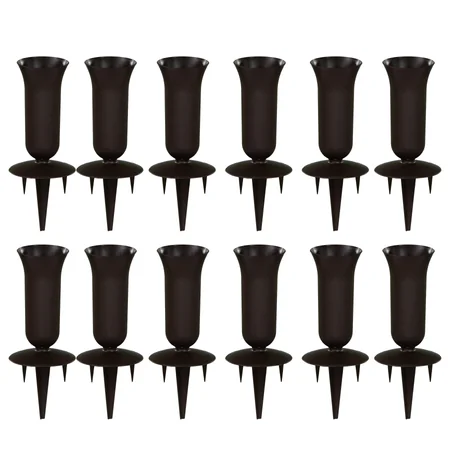 Sympathy Silks Plastic Grave Vase with Spikes - Pack of 12 - View 1
