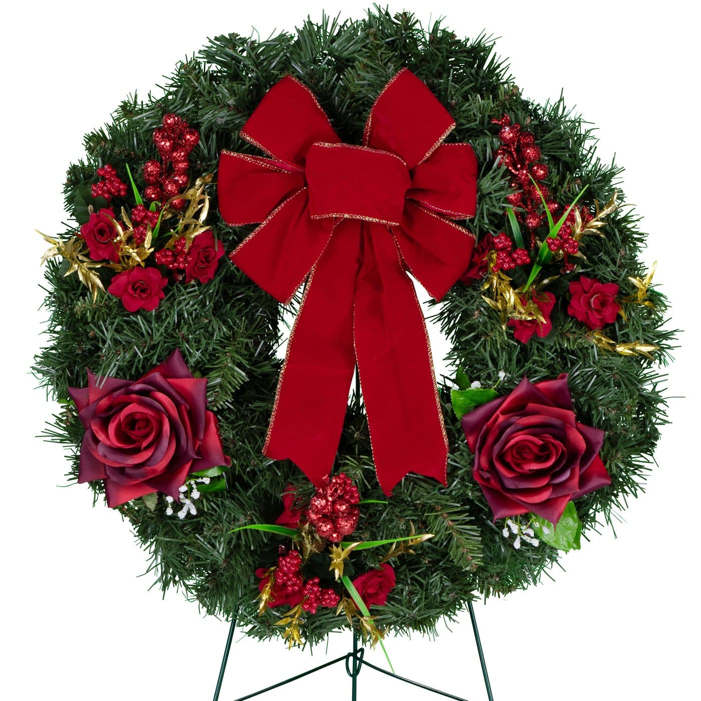 Red Diamond Rose with Red Rose Topper - View 1
