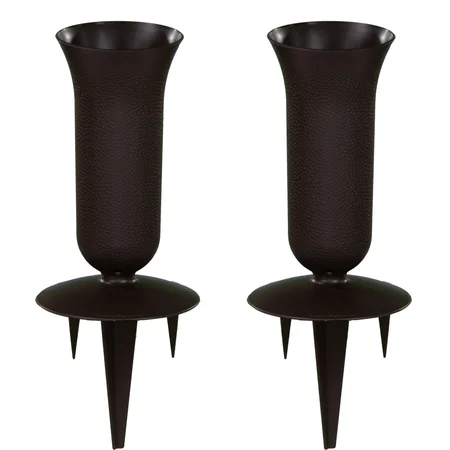Sympathy Silks Plastic Grave Vase with Spikes - Pack of 2