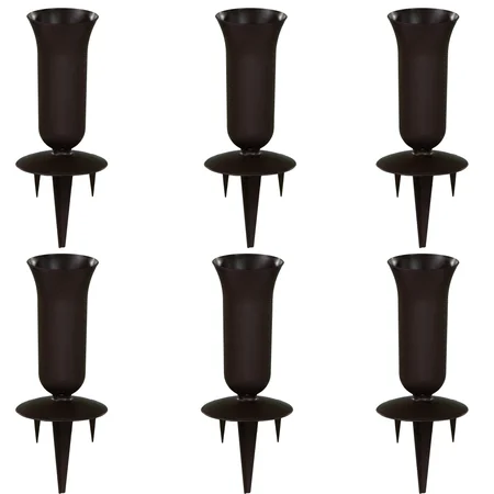 Sympathy Silks Plastic Grave Vase with Spikes - Pack of 6 - View 1