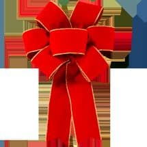 7 Loop Red Velvet Bow