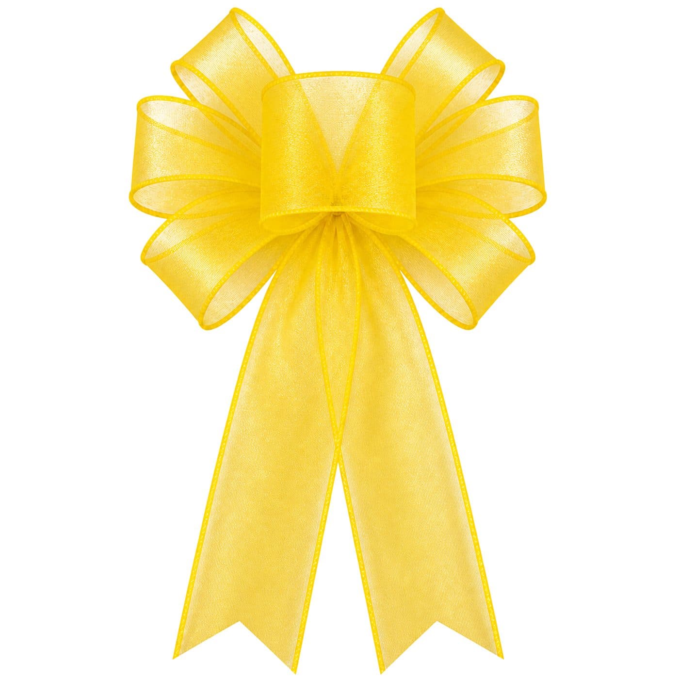 7 Loop Yellow Sheer Bow