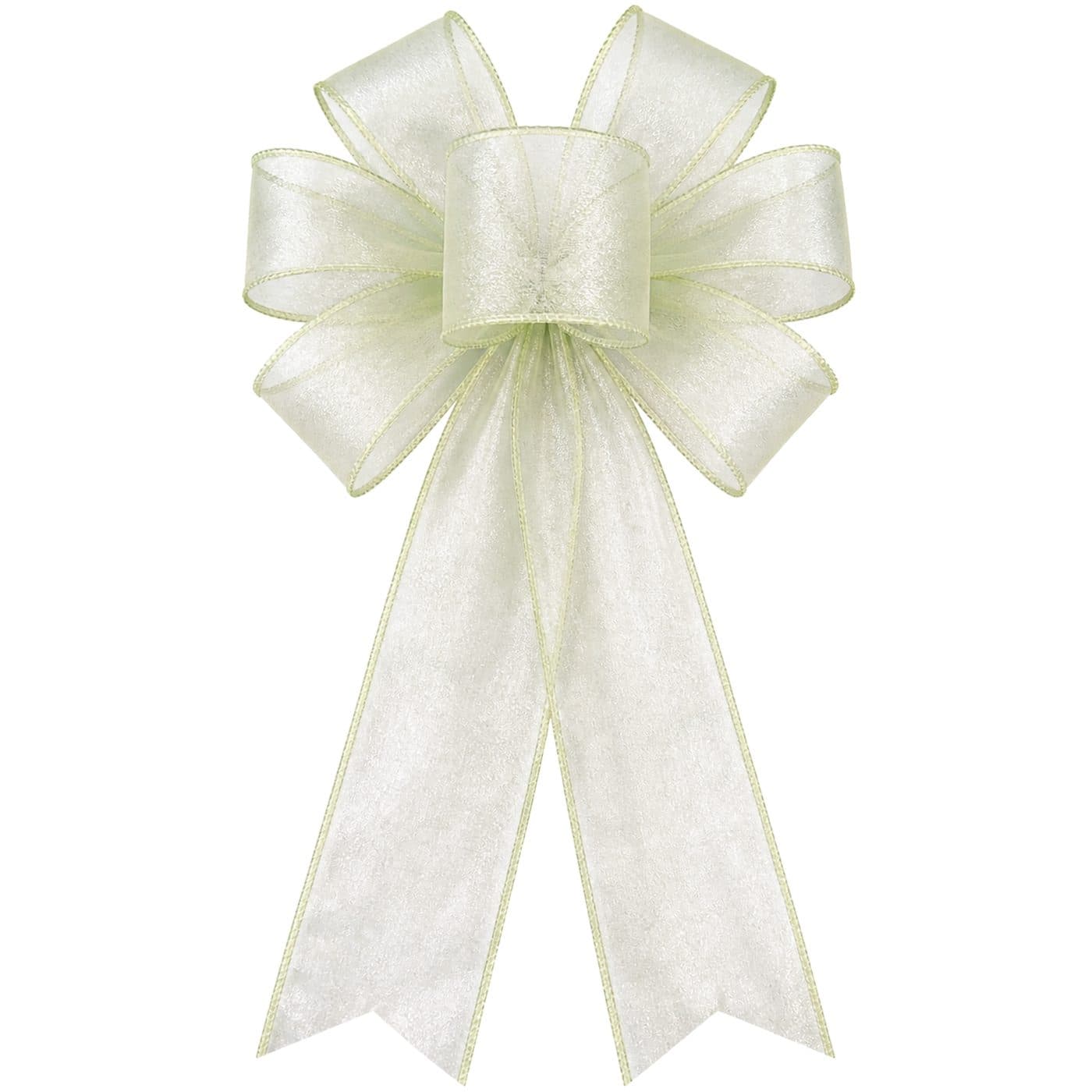 7 Loop Cream Sheer Bow