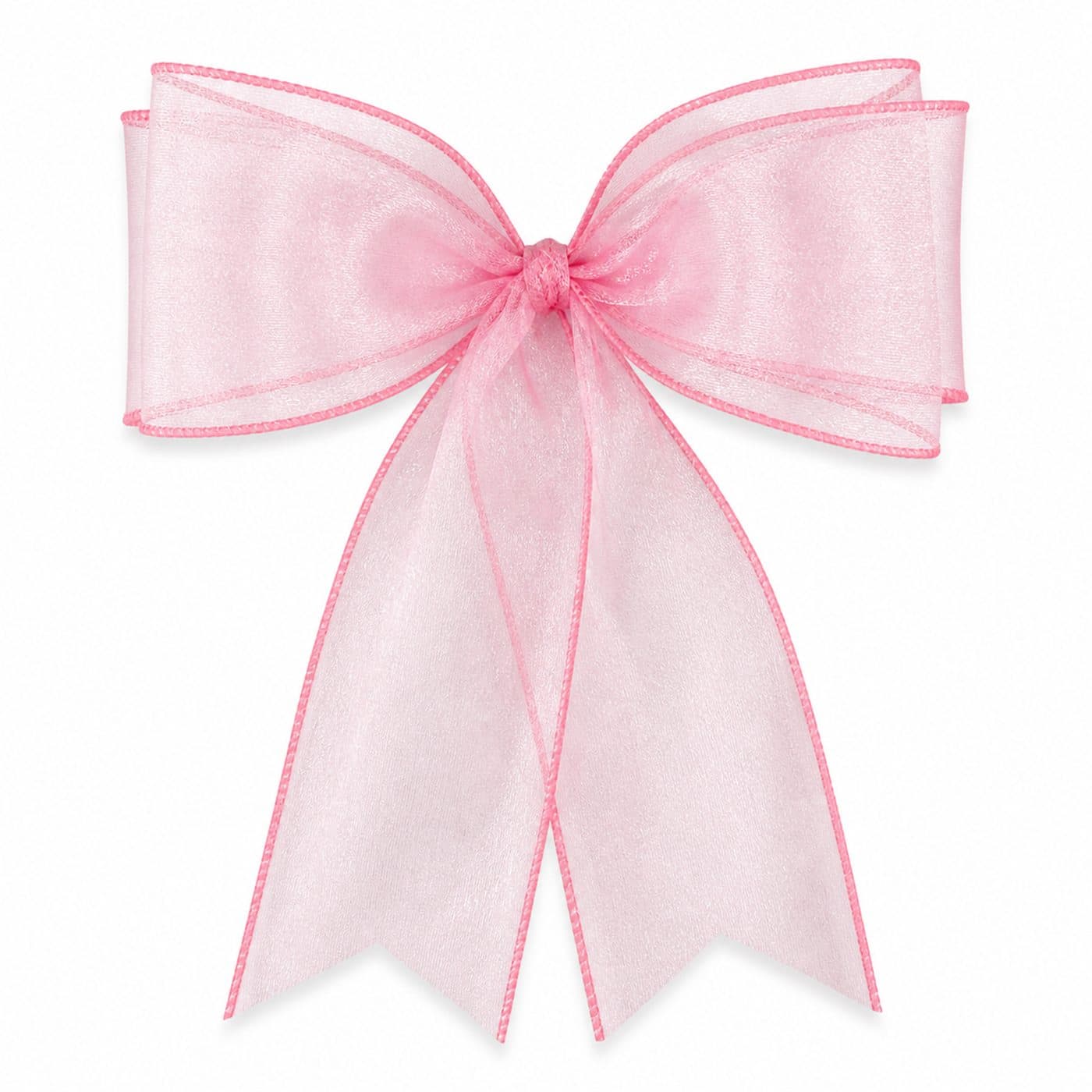 4 Loop Light Pink Sheer Bow