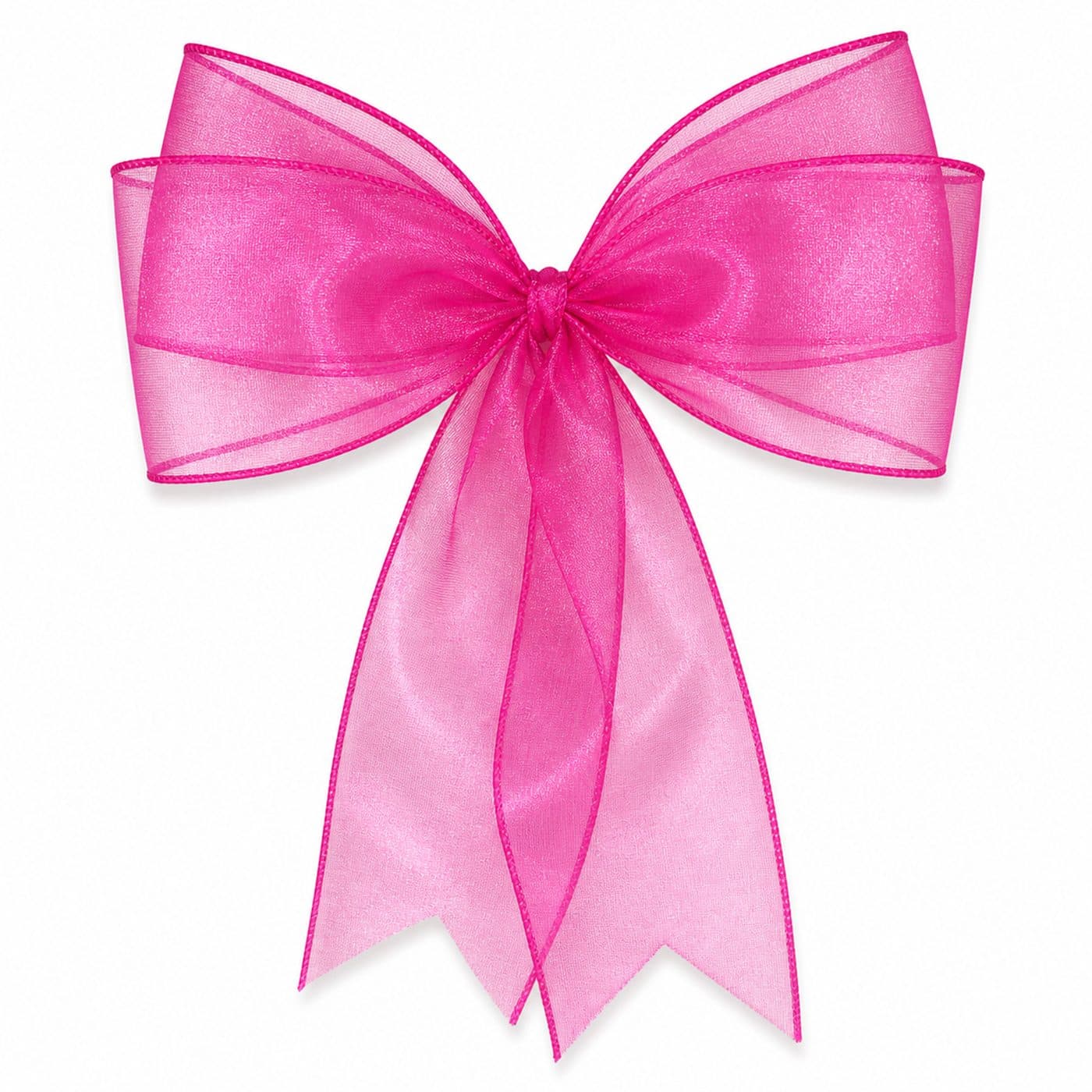 4 Loop Pink Sheer Bow