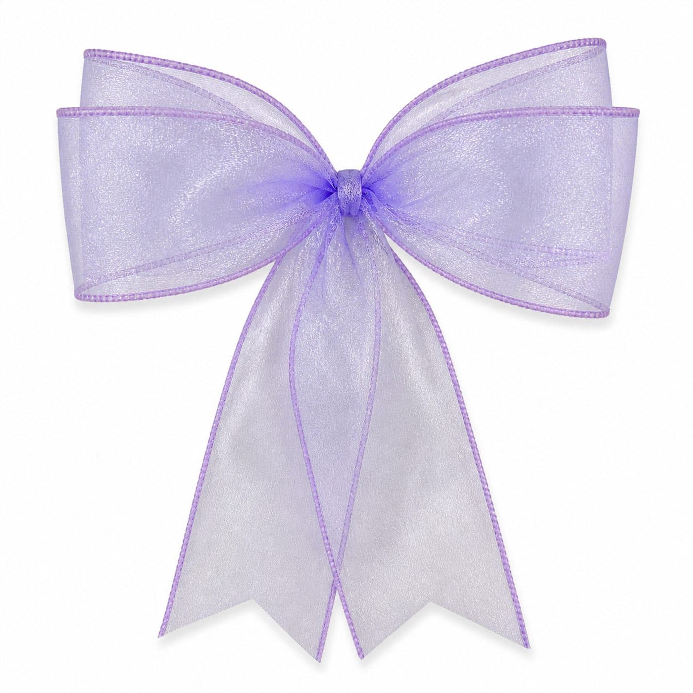 4 Loop Light Purple Sheer Bow - View 1