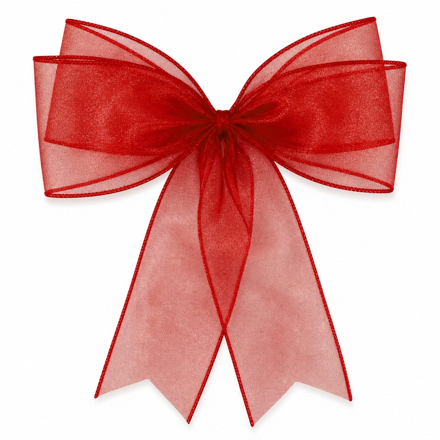 4 Loop Red Sheer Bow