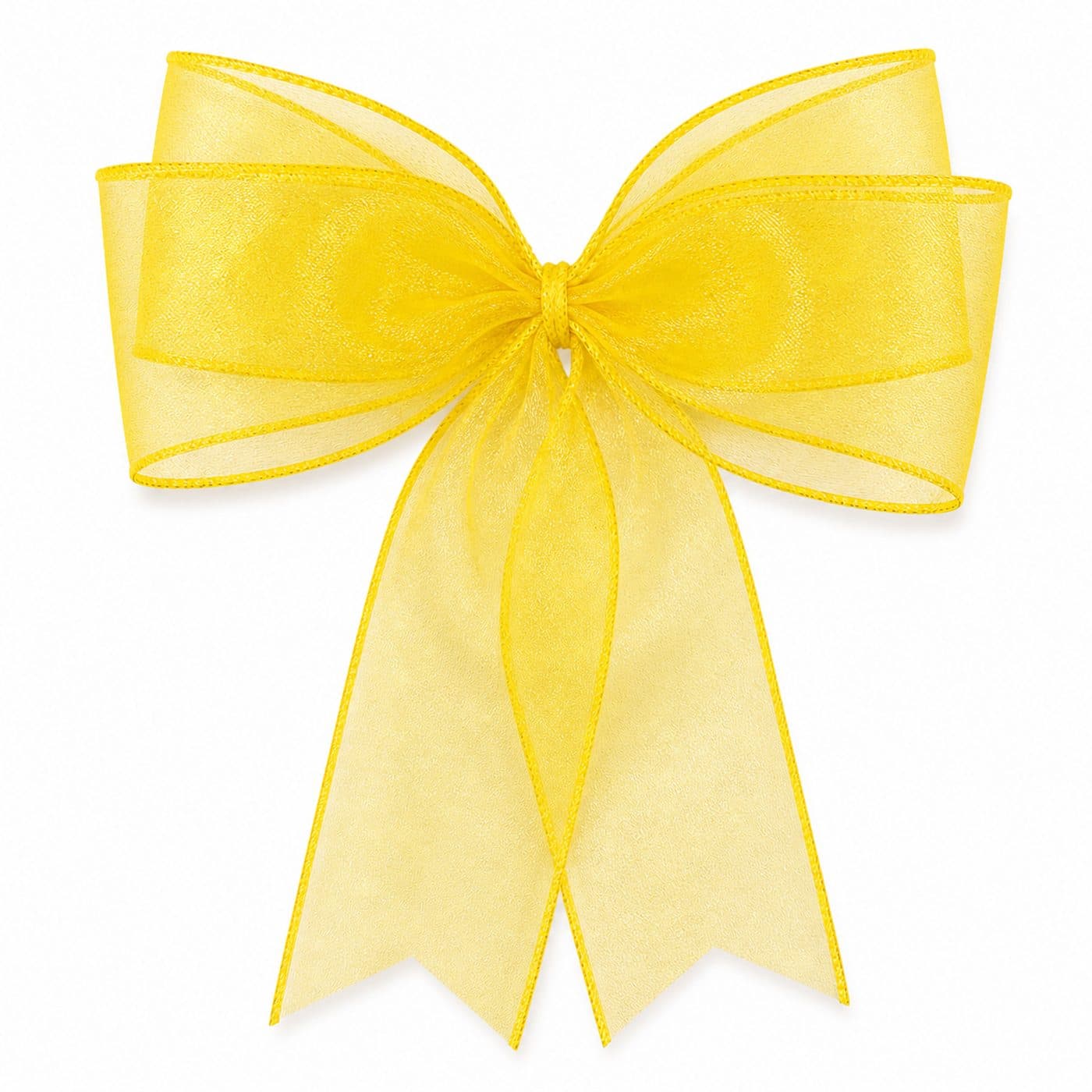 4 Loop Yellow Sheer Bow - View 1