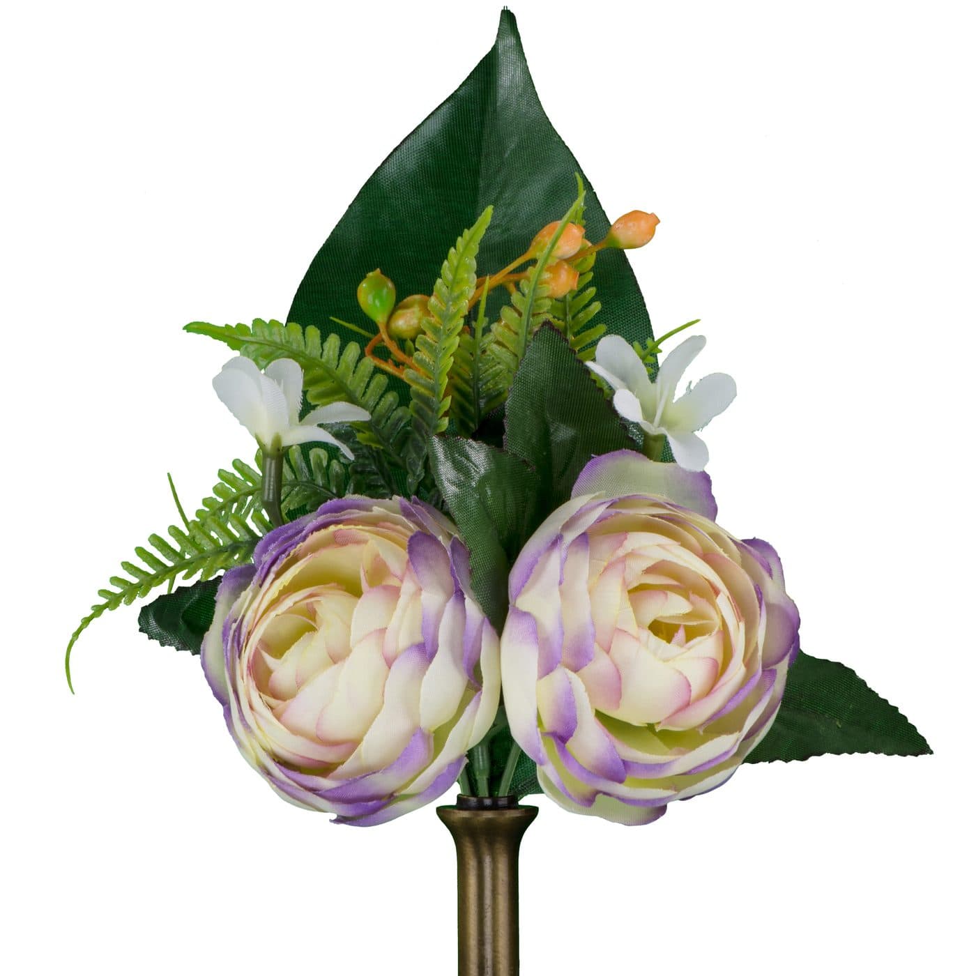 Cream and Purple Ranunculus - View 1