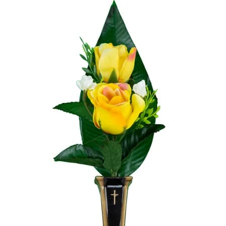 Yellow and Pink Tip Roses - View 1