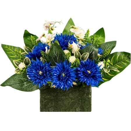 Blue Chrysanthemums - View 1