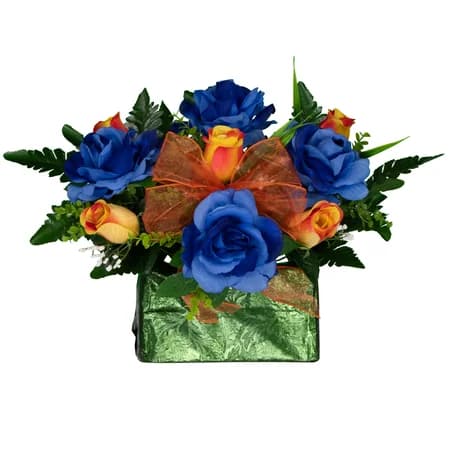 Blue and Orange Roses
