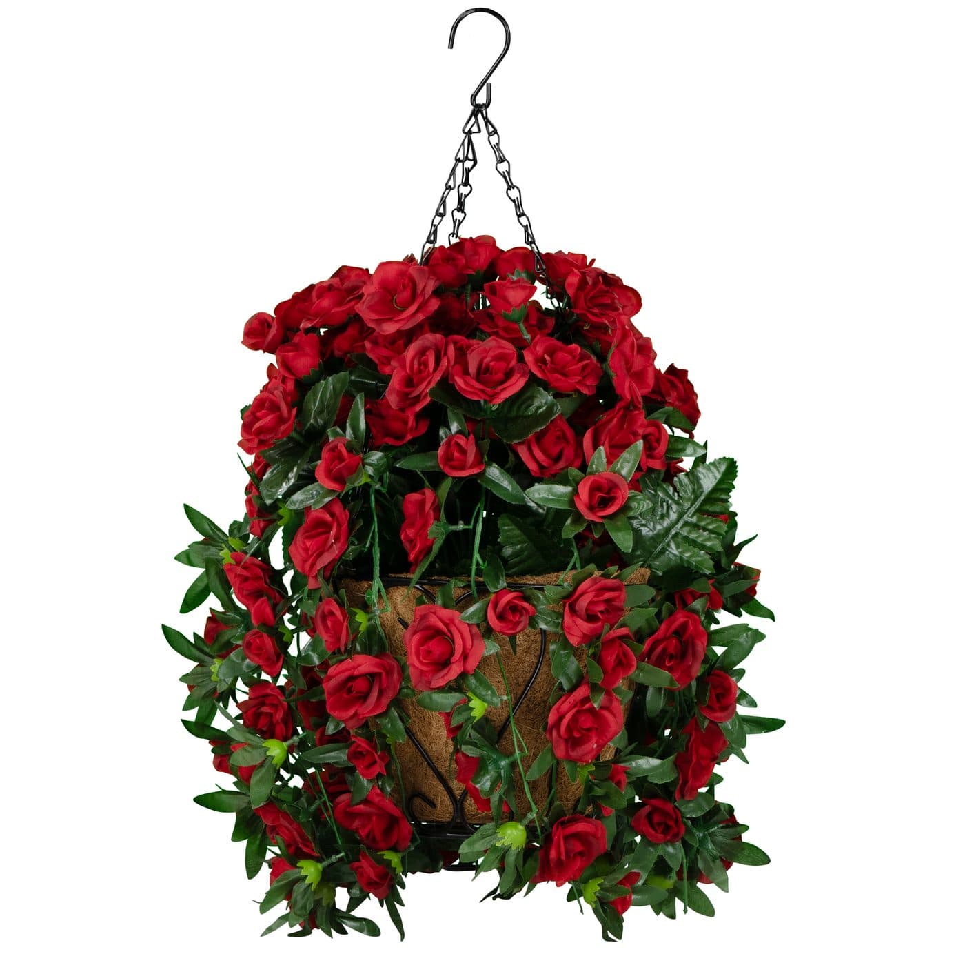 Red Roses Hanging Basket - View 1