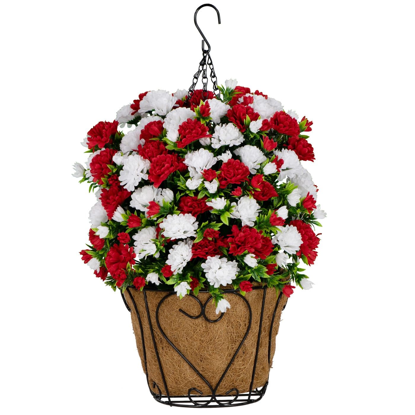 Red and White Mums