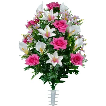 White Calla Lily and Pink Rose