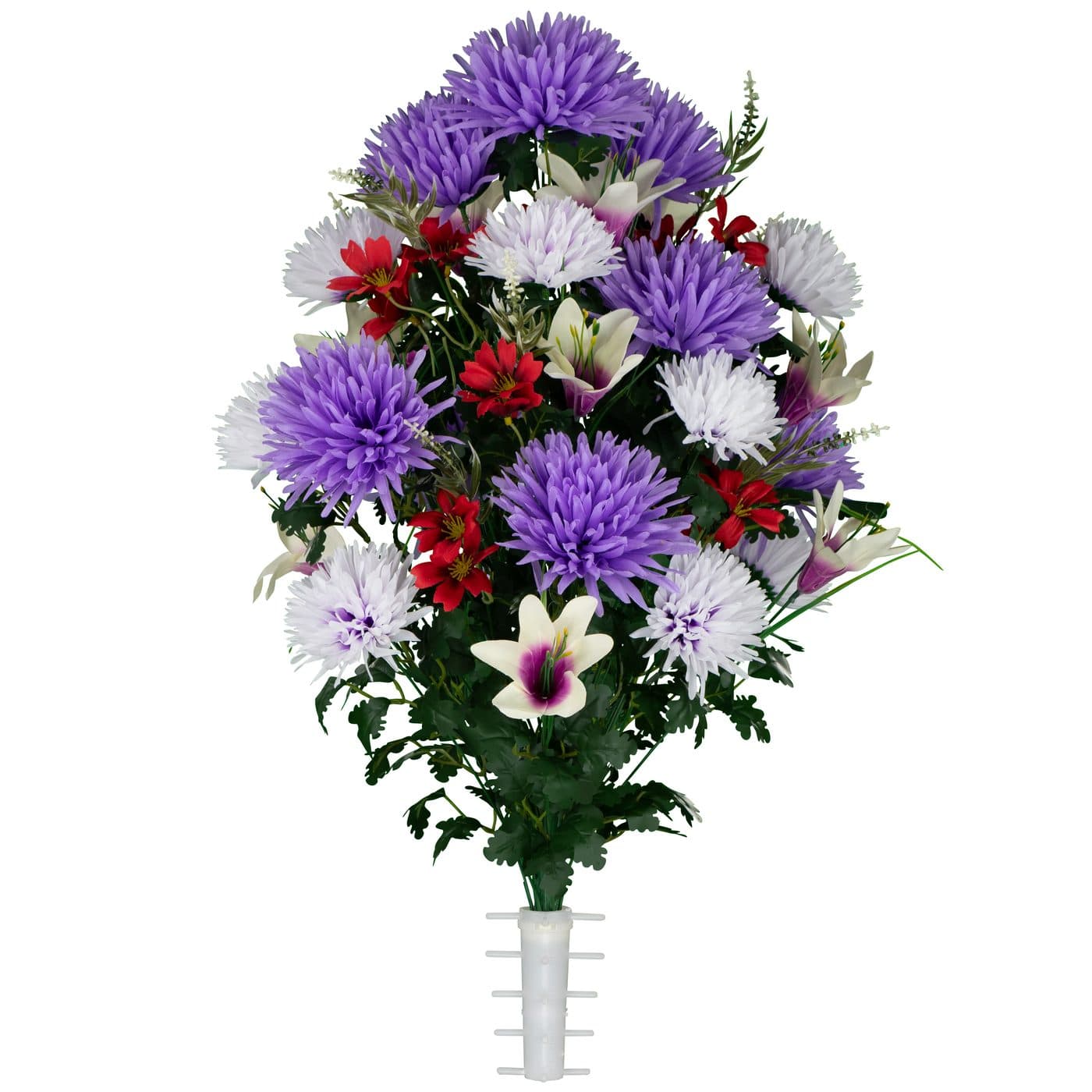 Lavender and White Mums with Lily Mix