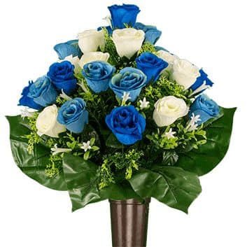 Blue and White Mixed Roses