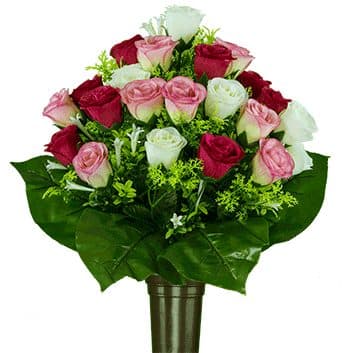 Pink and White Mixed Roses