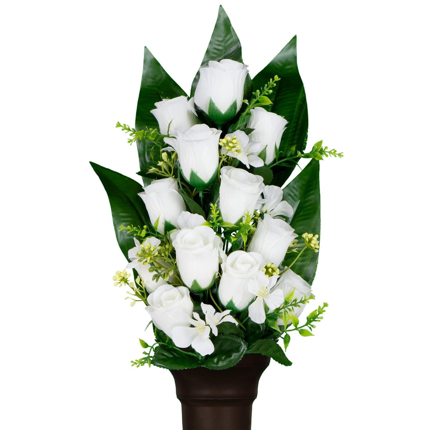 White Roses with Jasmine - View 1