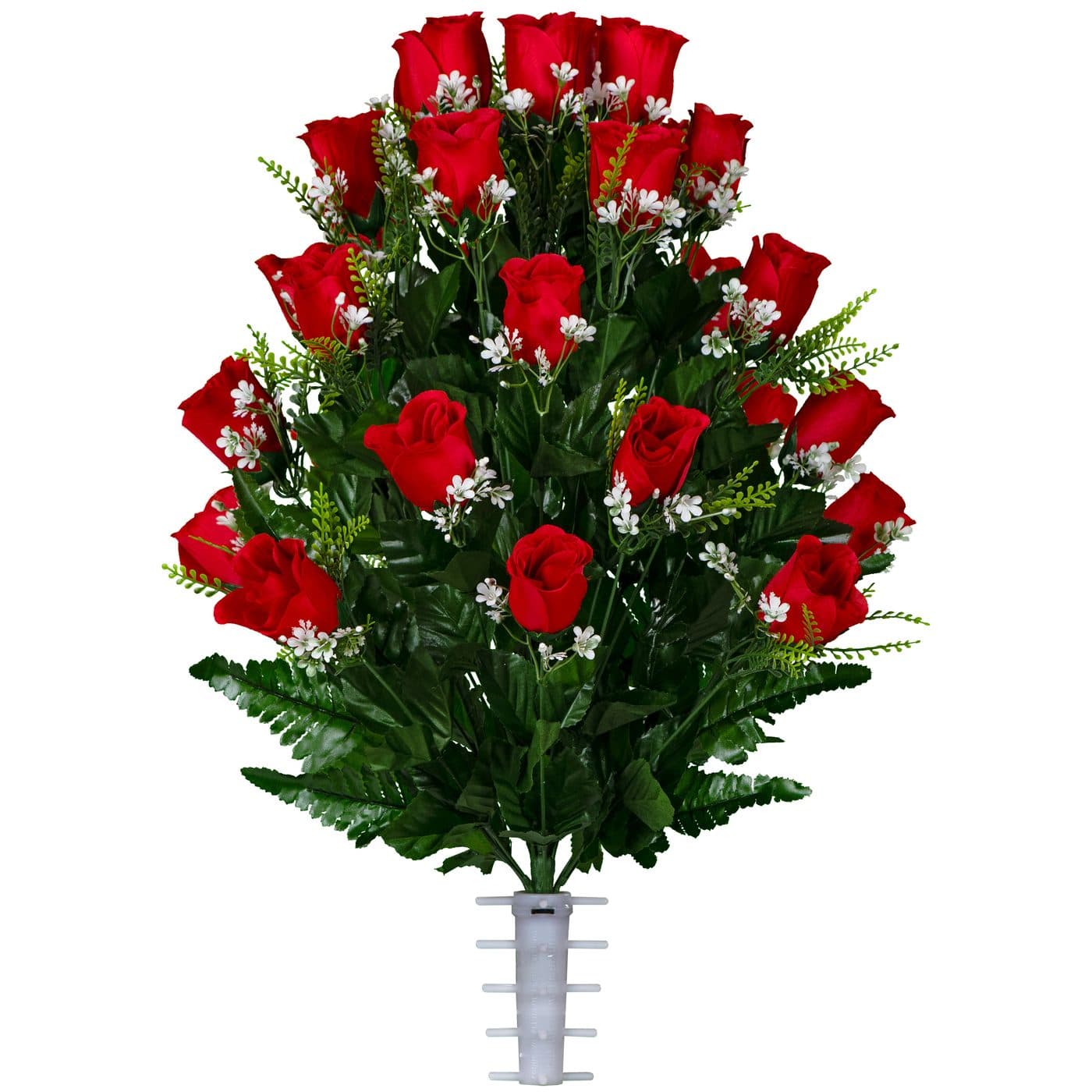 Red Roses and Baby's Breath - View 1