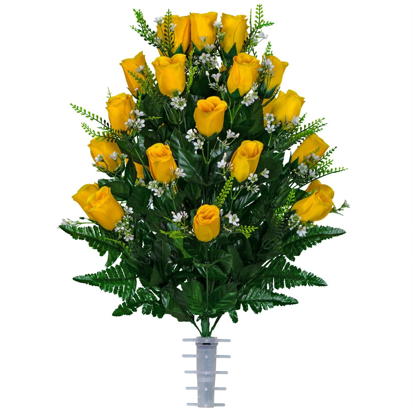 Yellow Roses with Baby's Breath - View 1