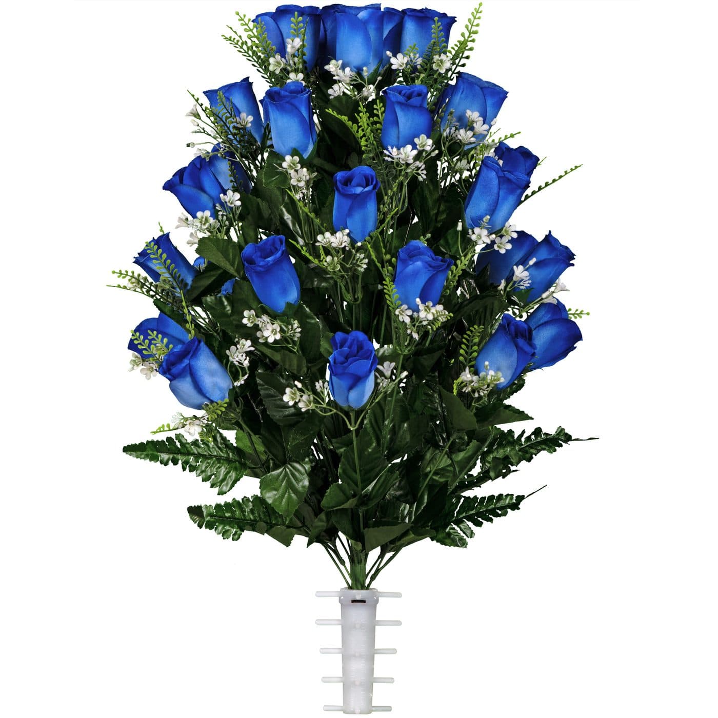 Dark Blue Roses with Baby's Breath