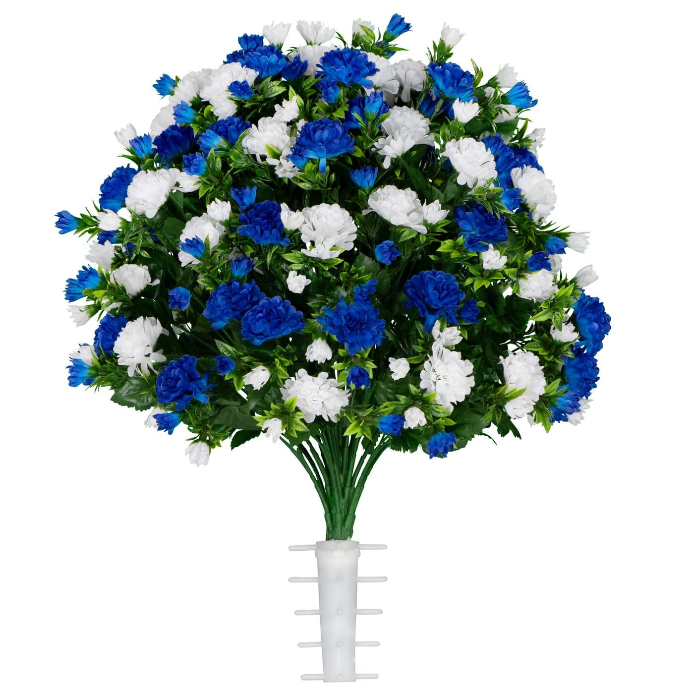 Blue and White Mums - View 1