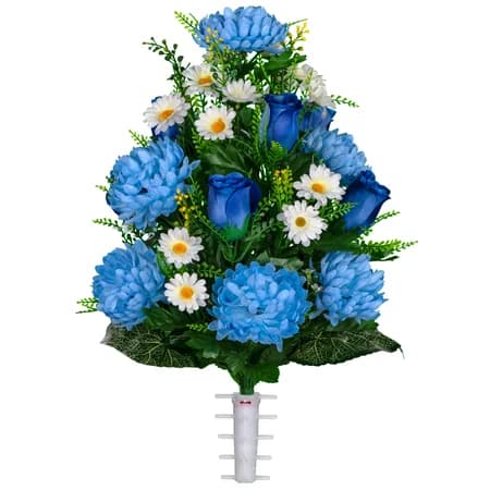 Blue Rose and Light Blue Mum - View 1
