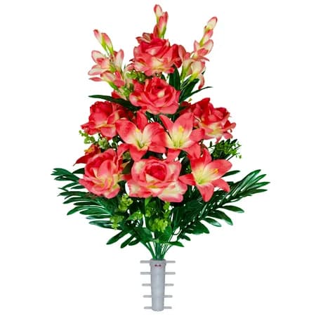 Coral Gladiolus Rose and Lily