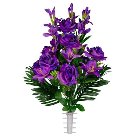 Purple Gladiolus Rose and Lily - View 1