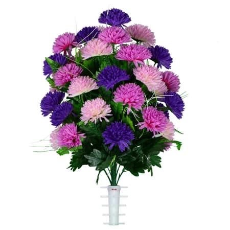Purple and Pink Mums - View 1