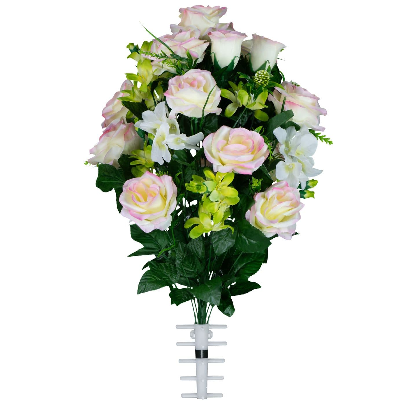 Blush Roses with Green Accents