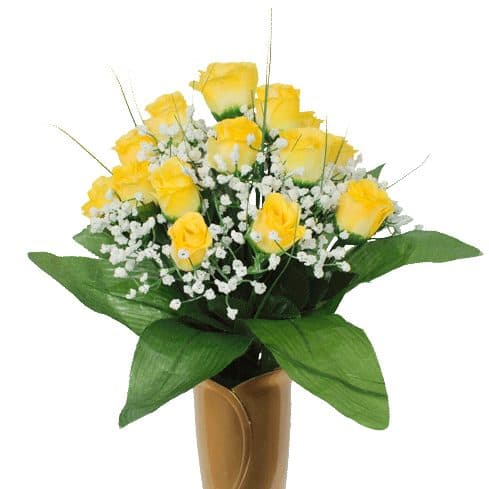 Yellow Roses with Baby's Breath