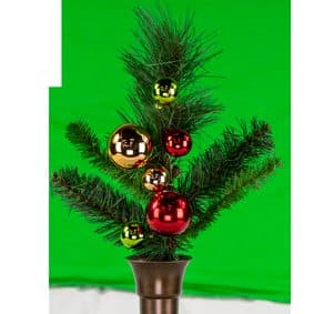 Christmas Pine with Ornaments - View 1