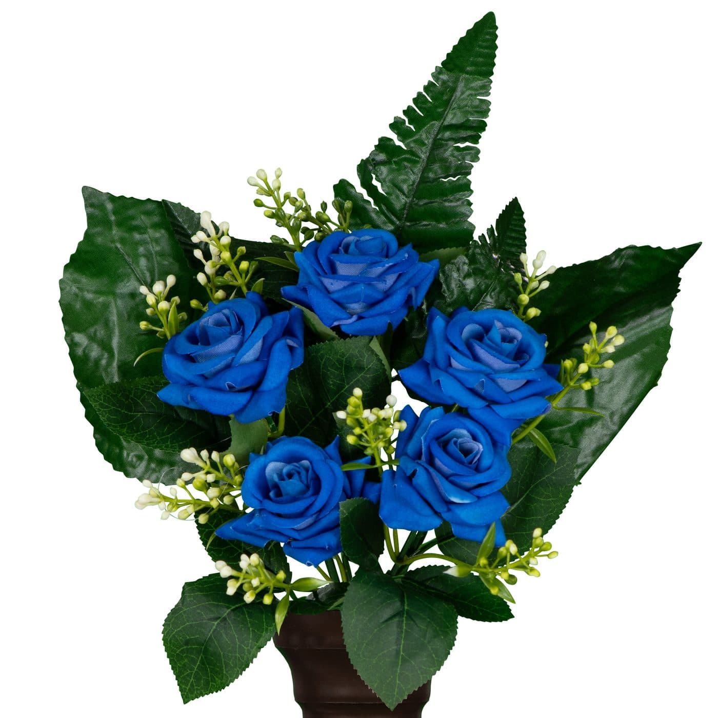 Blue Mini Open Roses - View 1