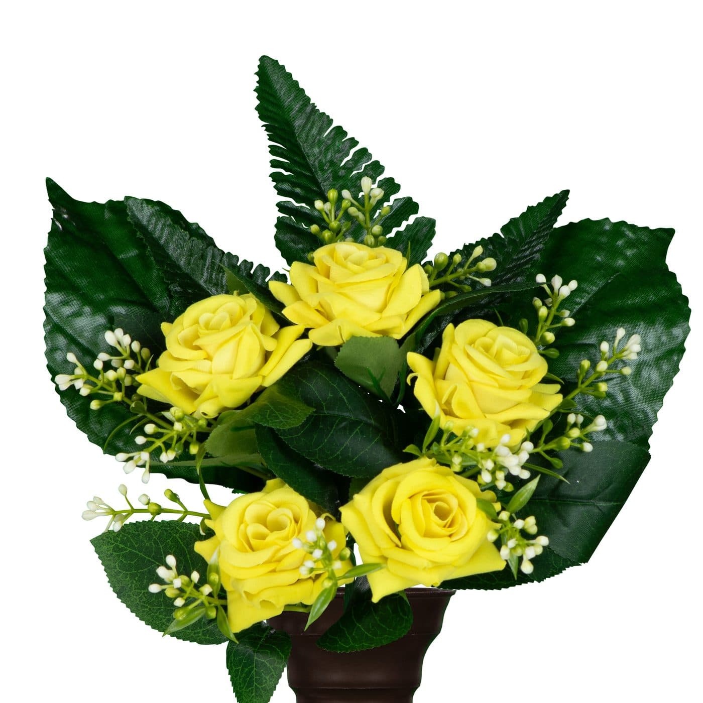 Yellow Mini Open Roses - View 1