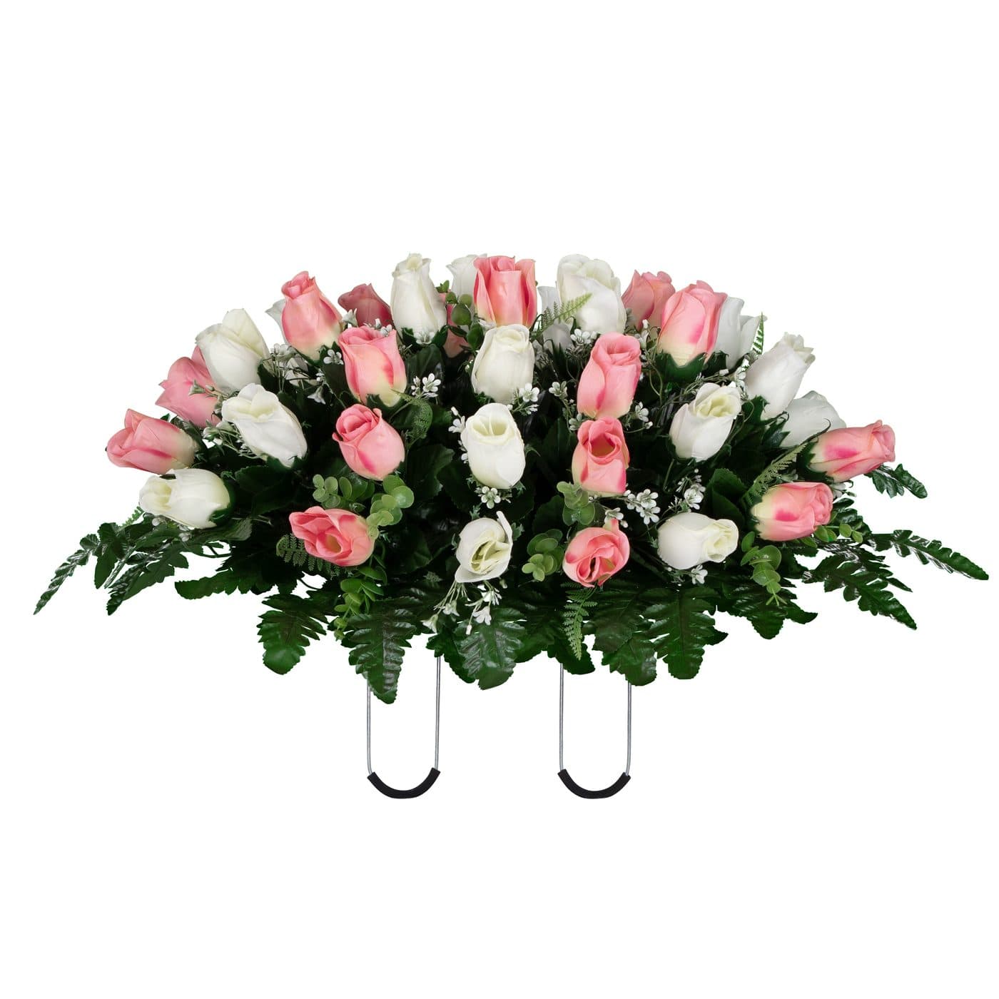 Cream and Pink Rose Bud - View 1