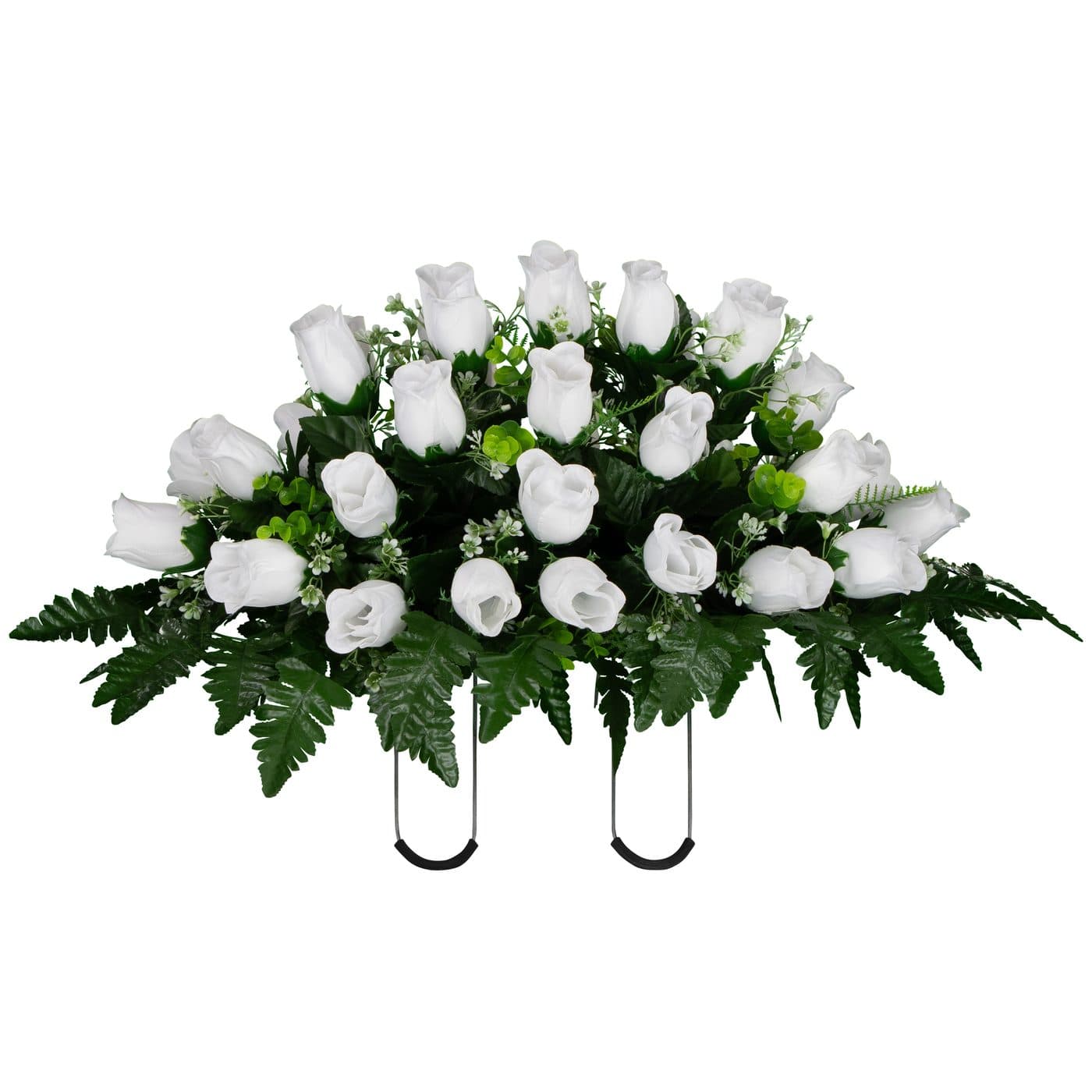 White Rose Bud in Georgia Grey granite