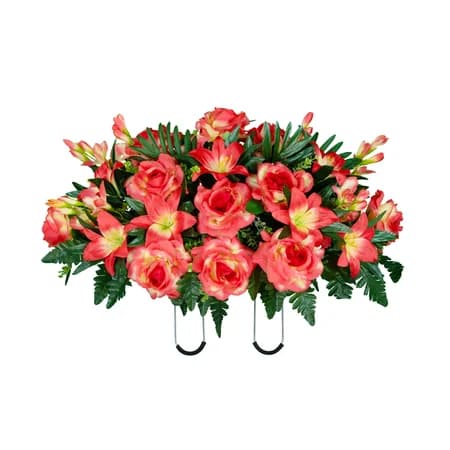 Coral Gladiolus Rose and Lily - View 1