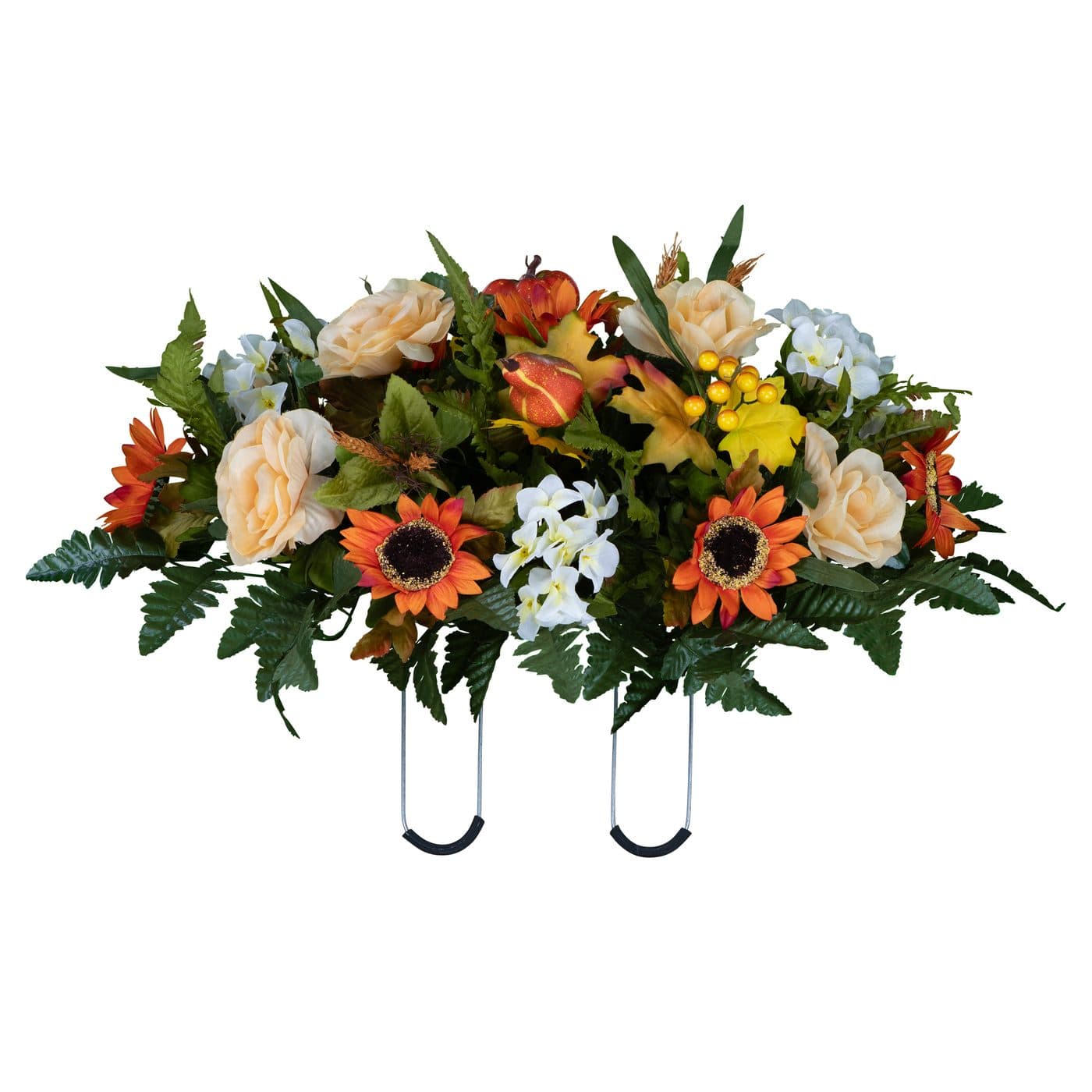 Auburn Sunflower and Pumpkin Mix Saddle - View 1