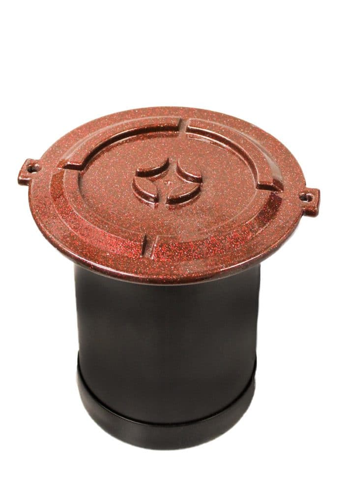 Cremation Core Hole Cover with Canister - View 1