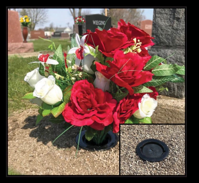 4 Inch Utility Ground — Lawn/Flush Ground Vase - View 1