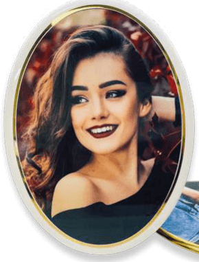 Ceramic Memorial Photo — Oval, 2.5 x 3.125 inches